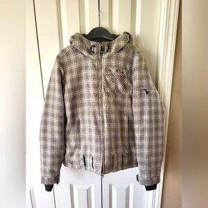 BOARD DOKTER Size S Brown/Beige Plaid Jacket
